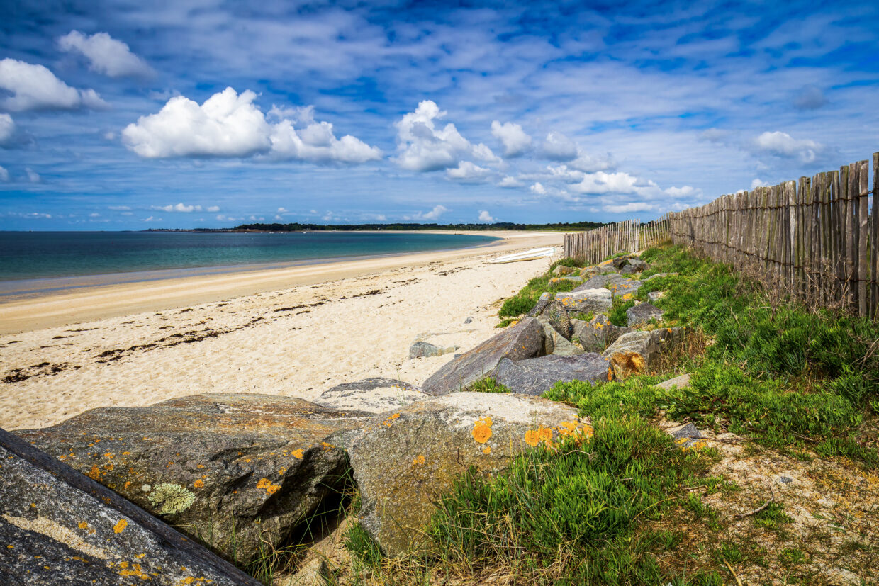 Beach of Landrezac, Sarzeau, Morbihan, Brittany (Bretagne), France